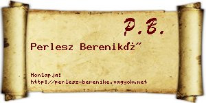 Perlesz Bereniké névjegykártya